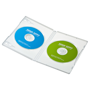 DVD-TN2-03C / DVDトールケース（2枚収納・3枚パック・クリア)