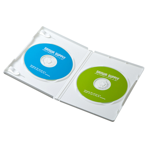 DVD-TN2-10W / DVDトールケース（2枚収納・10枚パック・ホワイト)