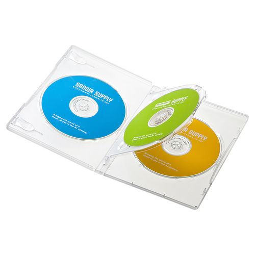 DVD-TN3-03C / DVDトールケース（3枚収納・3枚パック・クリア)