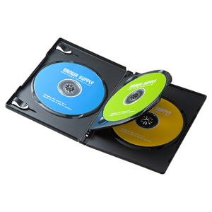DVD-TN3-10BK / DVDトールケース(3枚収納・10枚パック・ブラック)