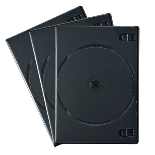 DVD-TN4-03BKN / DVDトールケース（4枚収納・3枚セット・ブラック）