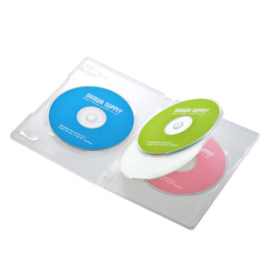 DVD-TN4-03C / DVDトールケース(4枚収納・3枚パック・クリア)