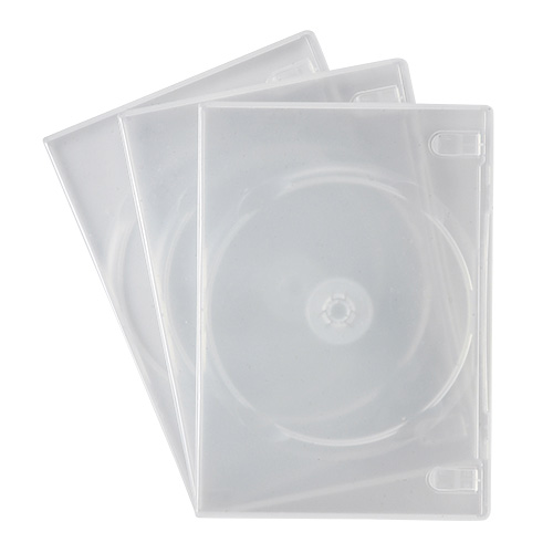 DVD-TU1-03C / スリムDVDトールケース（1枚収納・3枚パック・クリア）