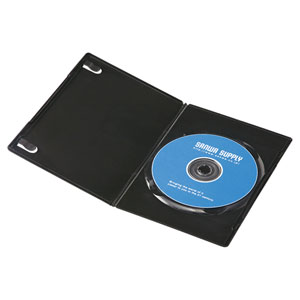 DVD-TU1-10BKN / スリムDVDトールケース（1枚収納・10枚セット・ブラック）