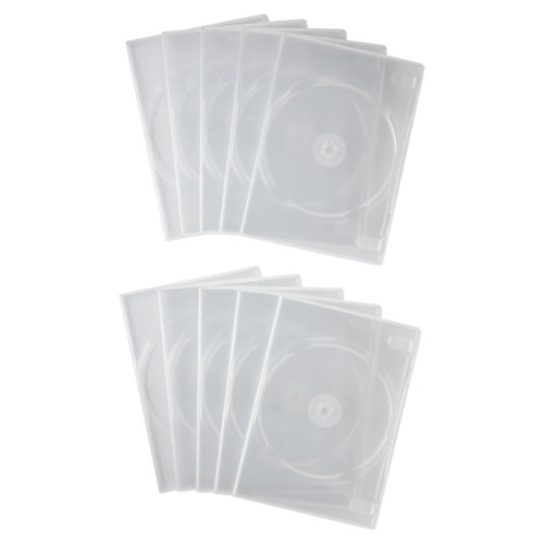 DVD-TU1-10CLN / スリムDVDトールケース（1枚収納・10枚セット・クリア）