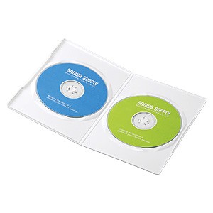 DVD-TU2-03W / スリムDVDトールケース（2枚収納・3枚パック・ホワイト）