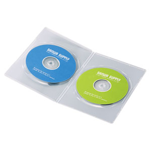 DVD-TU2-10CLN / スリムDVDトールケース(2枚収納・10枚セット・クリア)