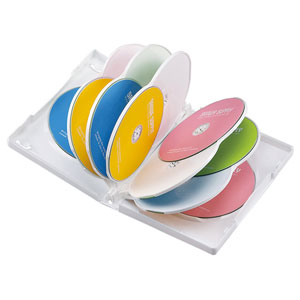 DVD-TW12-03WN / DVDトールケース(12枚収納・3枚セット・ホワイト)