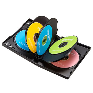 DVD-TW8-01BK / DVDトールケース(8枚収納・ブラック)