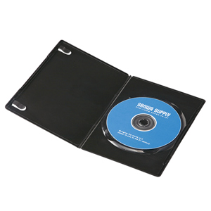 DVD-U1-03BK / スリムDVDトールケース（1枚収納・ブラック）