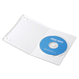 DVD-U1-10WH / スリムDVDトールケース（1枚収納・ホワイト）