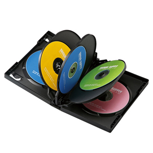 DVD-W8-01BK / DVDトールケース(8枚収納・ブラック)
