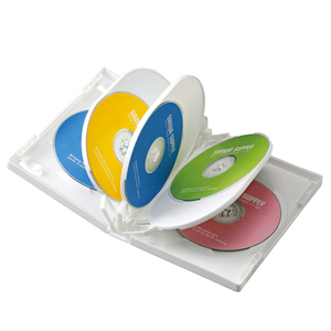 DVD-W8-01WH / DVDトールケース（8枚収納・ホワイト）