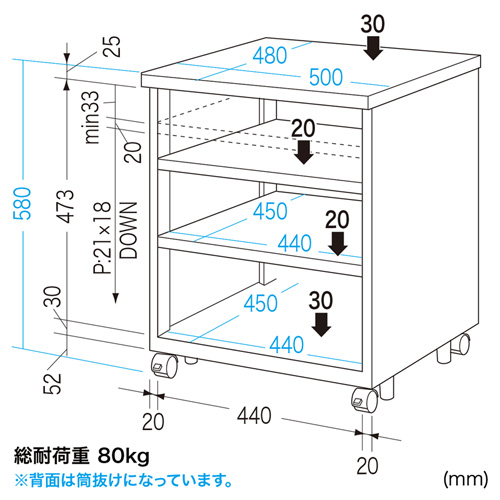 EA-CPU1N / CPUボックス（タワー型用・W500×D480mm）