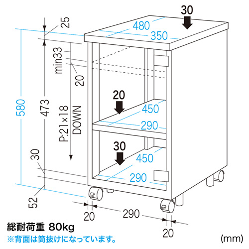 EA-CPU5 / CPUボックス（省スペースCPU用・扉付き）