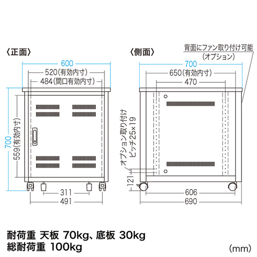 ED-CP6070 / サーバーデスク（W600×D700）