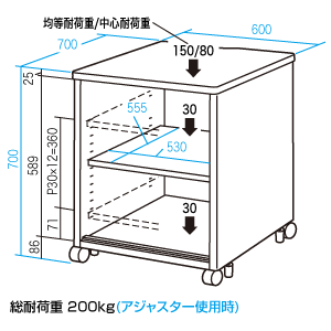 ED-P6070N / eデスク（Pタイプ・W600×D700×H700mm）