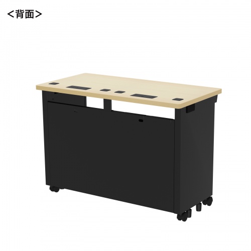 ED-SK10050BKLM / eデスク（薄い木目＋ブラック）W1000×D500×H700【受注生産品】