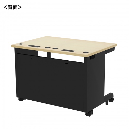 ED-SK10070BKLM / eデスク（薄い木目＋ブラック）W1000×D700×H700【受注生産品】