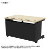 ED-SK10570BKLM / eデスク（薄い木目＋ブラック）W1050×D700×H700【受注生産品】