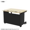 ED-SK10570BKLM / eデスク（薄い木目＋ブラック）W1050×D700×H700【受注生産品】