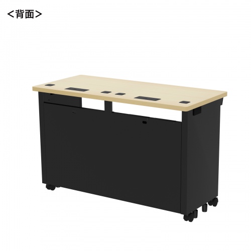 ED-SK11050BKLM / eデスク（薄い木目＋ブラック）W1100×D500×H700【受注生産品】