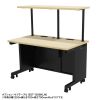ED-SK11070BKLM72 / eデスク（薄い木目＋ブラック）W1100×D700×H720【受注生産品】