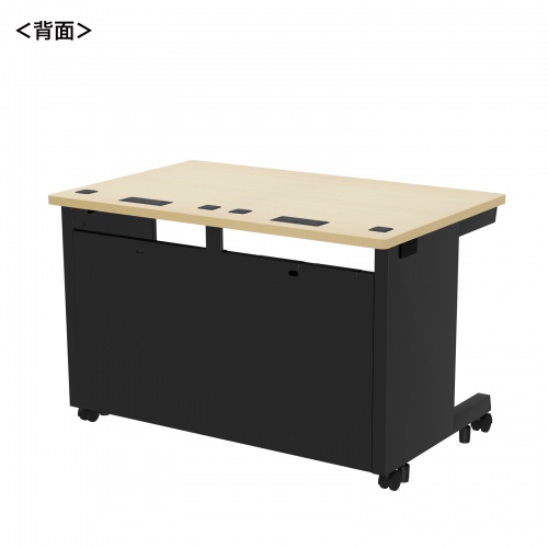 ED-SK11070BKLM / eデスク（薄い木目＋ブラック）W1100×D700×H700【受注生産品】