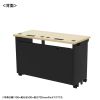 ED-SK11550BKLM / eデスク（薄い木目＋ブラック）W1150×D500×H700【受注生産品】
