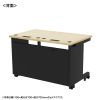 ED-SK11580BKLM / eデスク（薄い木目＋ブラック）W1150×D800×H700【受注生産品】