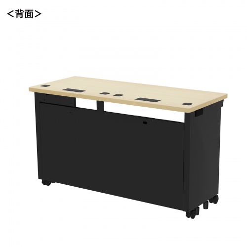 ED-SK12050BKLM / eデスク（薄い木目＋ブラック）W1200×D500×H700【受注生産品】