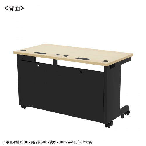 ED-SK12060BKLM72 / eデスク（薄い木目＋ブラック）W1200×D600×H720【受注生産品】