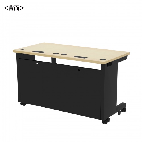 ED-SK12060BKLM / eデスク（薄い木目＋ブラック）W1200×D600×H700【受注生産品】