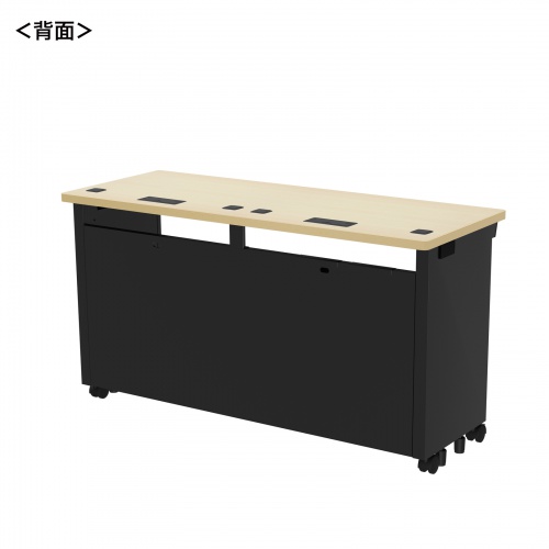 ED-SK13050BKLM / eデスク（薄い木目＋ブラック）W1300×D500×H700【受注生産品】
