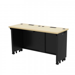 ED-SK13050BKLM / eデスク(薄い木目+ブラック)W1300×D500×H700【受注生産品】