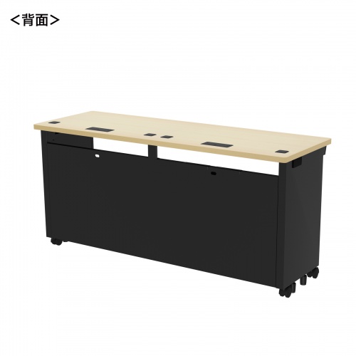 ED-SK15050BKLM / eデスク（薄い木目＋ブラック）W1500×D500×H700【受注生産品】
