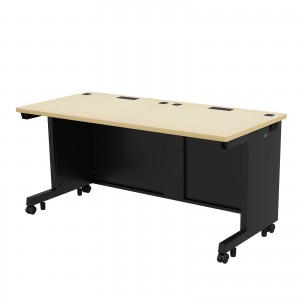 ED-SK15070BKLM / eデスク(薄い木目+ブラック)W1500×D700×H700【受注生産品】