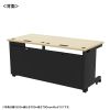 ED-SK15080BKLM / eデスク（薄い木目＋ブラック）W1500×D800×H700【受注生産品】