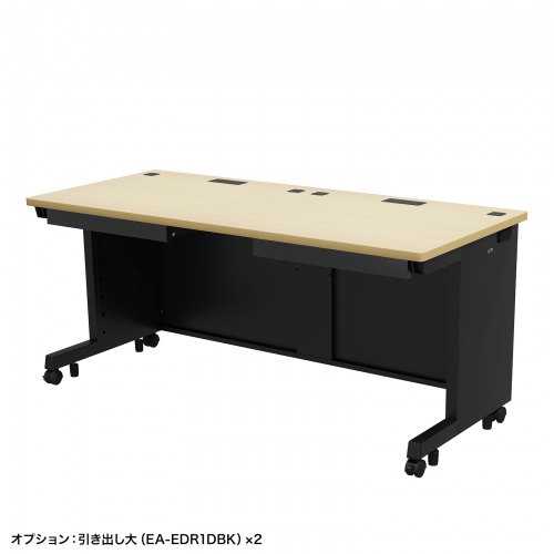 ED-SK16070BKLM / eデスク（薄い木目＋ブラック）W1600×D700×H700【受注生産品】