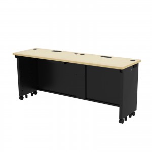 ED-SK17050BKLM / eデスク(薄い木目+ブラック)W1700×D500×H700【受注生産品】