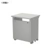 ED-SK6050GY eデスク(グレー)W600×D500×H700【受注生産品】 ED-SK6050GY / eデスク(グレー)W600×D500×H700【受注生産品】