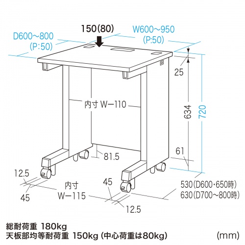 ED-SK6070BK72 / eデスク（ブラック）W600×D700×H720【受注生産品】