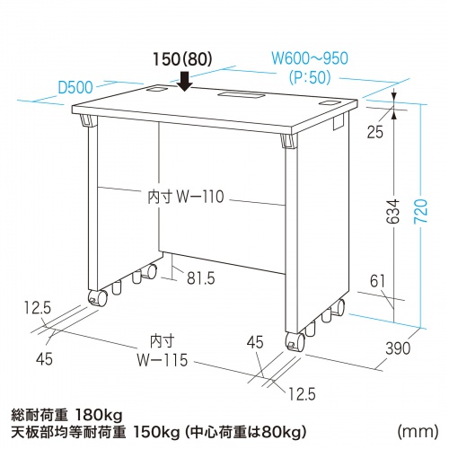 ED-SK7050BKLM72 / eデスク（薄い木目＋ブラック）W700×D500×H720【受注生産品】