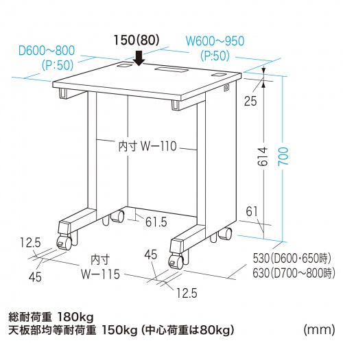 ED-SK8580W72 / eデスク（ホワイト）W850×D800×H720【受注生産品】