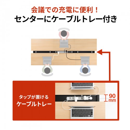 EHD-MTG270100LM / フリーアドレスデスク(W2700mm)