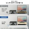 EMR-LCK10025M / eモニタ台（角脚・濃い木目天板）W1000×D250【受注生産品】