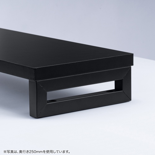 EMR-LCK10030BK / eモニタ台（角脚・黒天板）W1000×D300【受注生産品】