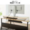 EMR-LCK10030BK / eモニタ台（角脚・黒天板）W1000×D300【受注生産品】