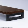 EMR-LCK10030M / eモニタ台（角脚・濃い木目天板）W1000×D300【受注生産品】