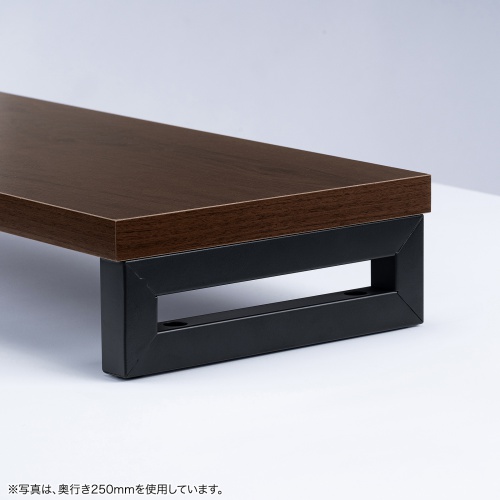 EMR-LCK10030M / eモニタ台（角脚・濃い木目天板）W1000×D300【受注生産品】
